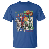 Western Christmas T Shirt Jingle Horse Pick Up Your Feet Cowboy Santa Rider - Wonder Print Shop