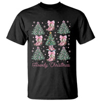 Howdy Christmas T Shirt Coquette Christmas Tree Cowgirl - Wonder Print Shop