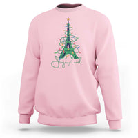Joyeux Noel Eiffel Tower Christmas Tree Sweatshirt - Wonder Print Shop