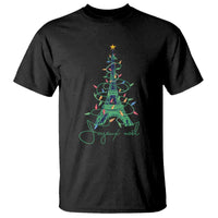 Joyeux Noel Eiffel Tower Christmas Tree T Shirt - Wonder Print Shop