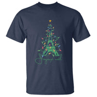 Joyeux Noel Eiffel Tower Christmas Tree T Shirt - Wonder Print Shop
