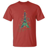 Joyeux Noel Eiffel Tower Christmas Tree T Shirt - Wonder Print Shop
