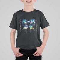Christmas Alaska Aurora T Shirt For Kid Christian Most Wonderful Time Of The Year Coquette Bow - Wonder Print Shop