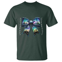 Christmas Alaska Aurora T Shirt Christian Most Wonderful Time Of The Year Coquette Bow - Wonder Print Shop