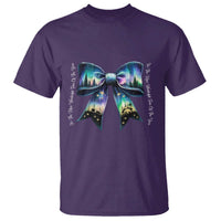 Christmas Alaska Aurora T Shirt Christian Most Wonderful Time Of The Year Coquette Bow - Wonder Print Shop