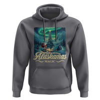 Xmas In Alaska Hoodie Alaskamas Magic Aurora Santa