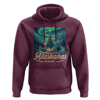 Xmas In Alaska Hoodie Alaskamas Magic Aurora Santa