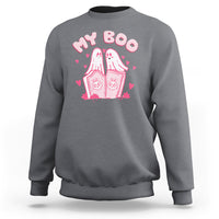 Valentine's Day Sweatshirt My Boo Cute Lover Couple Ghost - Wonder Print Shop