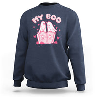 Valentine's Day Sweatshirt My Boo Cute Lover Couple Ghost - Wonder Print Shop