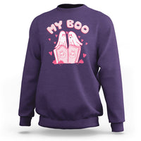 Valentine's Day Sweatshirt My Boo Cute Lover Couple Ghost - Wonder Print Shop