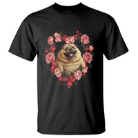 Valentine's Day T Shirt My Valentine Is Pug Cute Pet Dog Rose Heart Shape - Wonder Print Shop