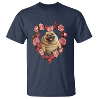 Valentine's Day T Shirt My Valentine Is Pug Cute Pet Dog Rose Heart Shape - Wonder Print Shop