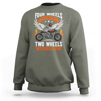 Motorcycle Rider Sweatshirt Four Wheels Mover The Body Two Wheels Move The Soul - Wonder Print Shop