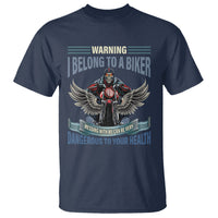 Motorcycle Rider T Shirt I Belong To A Biker Messing With Me Can Be Very Dangerous - Wonder Print Shop