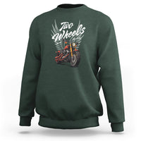 Motorcycle Rider Sweatshirt Four Wheels Mover The Body Two Wheels Move The Soul - Wonder Print Shop