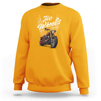 Motorcycle Rider Sweatshirt Four Wheels Mover The Body Two Wheels Move The Soul - Wonder Print Shop