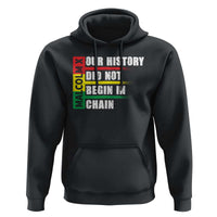 Malcolm X Hoodie Our History Did Not Begin In Chains