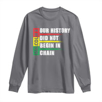 Malcolm X Long Sleeve Shirt Our History Did Not Begin In Chains