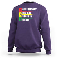 Malcolm X Sweatshirt Our History Did Not Begin In Chains