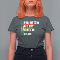 Malcolm X T Shirt For Women Our History Did Not Begin In Chains