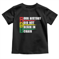 Malcolm X Toddler T Shirt Our History Did Not Begin In Chains