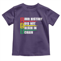 Malcolm X Toddler T Shirt Our History Did Not Begin In Chains