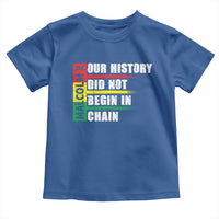 Malcolm X Toddler T Shirt Our History Did Not Begin In Chains