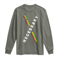 Malcolm X Long Sleeve Shirt By Any Means Necessary  Black History