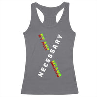 Malcolm X Racerback Tank Top By Any Means Necessary Black History