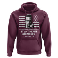 Malcolm X Hoodie By Any Means Necessary American Flag