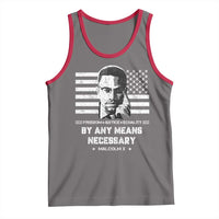 Malcolm X Tank Top By Any Means Necessary American Flag