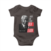 Nelson Mandela's Motivational Baby Onesie I Never Lose I Either Win Or Learn