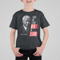 Nelson Mandela's Motivational T Shirt For Kid I Never Lose I Either Win Or Learn