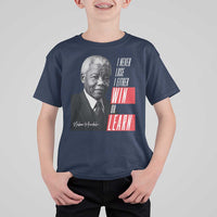 Nelson Mandela's Motivational T Shirt For Kid I Never Lose I Either Win Or Learn