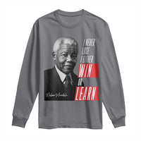 Nelson Mandela's Motivational Long Sleeve Shirt I Never Lose I Either Win Or Learn