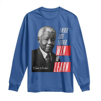 Nelson Mandela's Motivational Long Sleeve Shirt I Never Lose I Either Win Or Learn