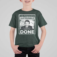 Nelson Mandela T Shirt For Kid It Always Seems Impossible Until It's Done