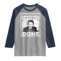 Nelson Mandela Raglan Shirt It Always Seems Impossible Until It's Done