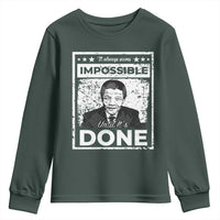 Nelson Mandela Youth Sweatshirt It Always Seems Impossible Until It's Done