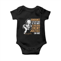 James Baldwin Baby Onesie Ignorance Allied With Power Is The Most Ferocious Enemy Justice Can Have