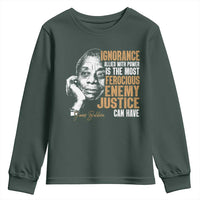 James Baldwin Youth Sweatshirt Ignorance Allied With Power Is The Most Ferocious Enemy Justice Can Have