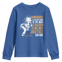 James Baldwin Youth Sweatshirt Ignorance Allied With Power Is The Most Ferocious Enemy Justice Can Have
