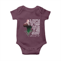 Marcus Garvey Baby Onesie A People Without The Knowledge Of Their Past History Is Like A Tree Without Roots
