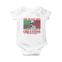 Marcus Garvey Baby Onesie The Black Skin Is A National Badge Of Greatness African American Flag