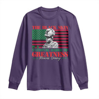 Marcus Garvey Long Sleeve Shirt The Black Skin Is A National Badge Of Greatness African American Flag