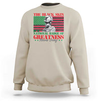 Marcus Garvey Sweatshirt The Black Skin Is A National Badge Of Greatness African American Flag