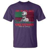 Marcus Garvey T Shirt The Black Skin Is A National Badge Of Greatness African American Flag