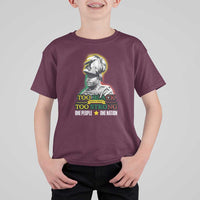 Marcus Garvey T Shirt For Kid Too Black Too Strong One People One Nation