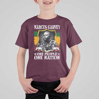 Marcus Garvey T Shirt For Kid One People One Nation Jamaica Legends Rasta