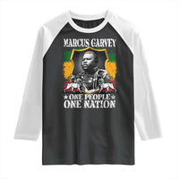 Marcus Garvey Raglan Shirt One People One Nation Jamaica Legends Rasta